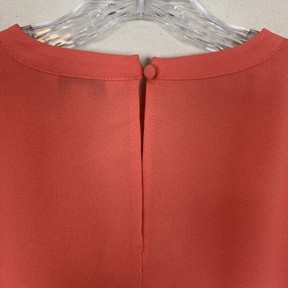 Nine West Womens Blouse XXL NEW Coral Top Twist Front Blouson Work Office Spring - Picture 9 of 16